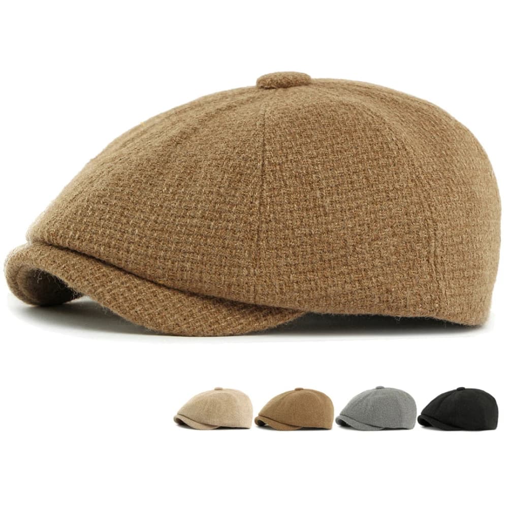 HT4888 Berretti Autunno Inverno Cappelli in misto lana per uomo Donna Artista Pittore Cappello berretto Uomo Donna Berretto piatto Ivy Berretti ottagonali