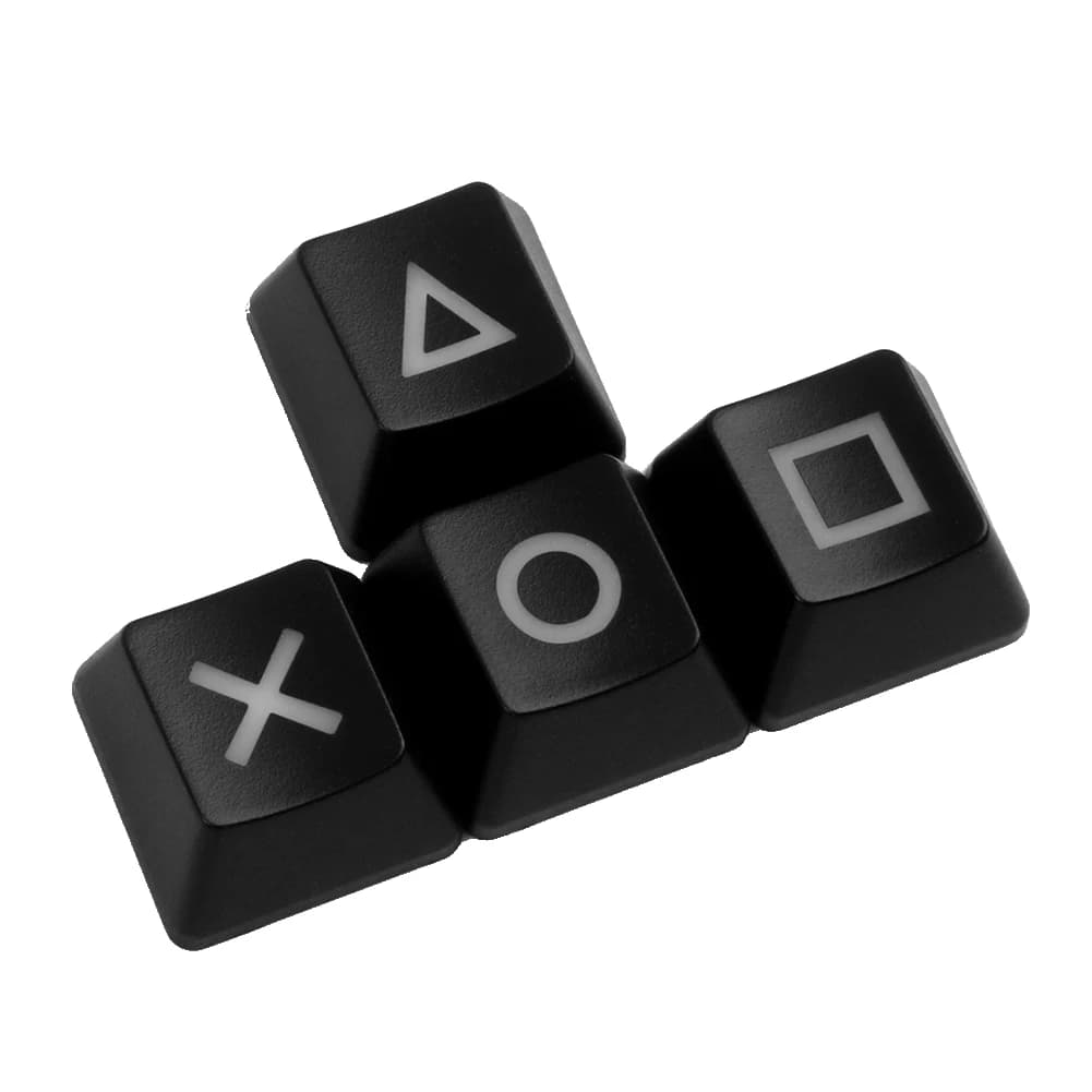 Tasti Cap Up Down, tastiera meccanica Pbt Keycap Ps4 Button Key Wasd Dye Sub Tech R4 R3 R2 R1-Black