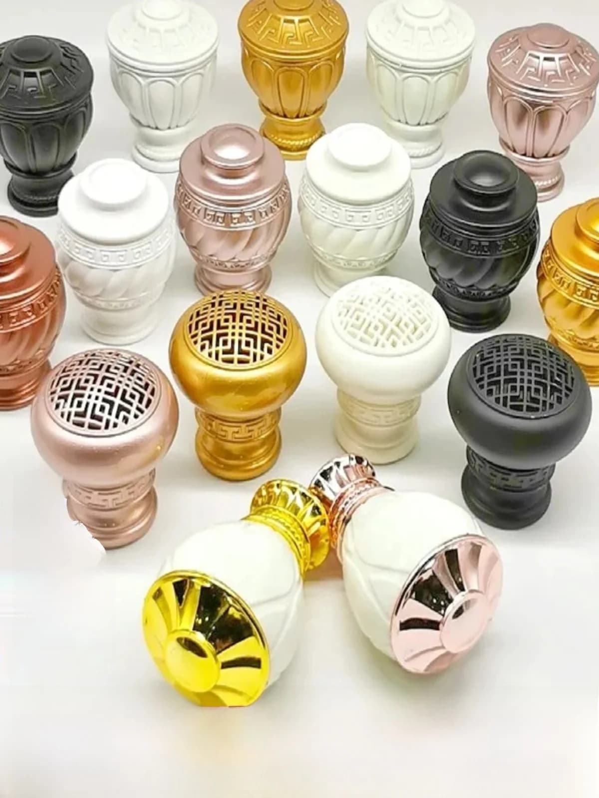 Tappo Decorativo in Plastica per Asta Tenda, Cappuccio di Chiusura per Asta Tenda, Accessori per Asta Tenda, Copertura Fissa per Asta Romana