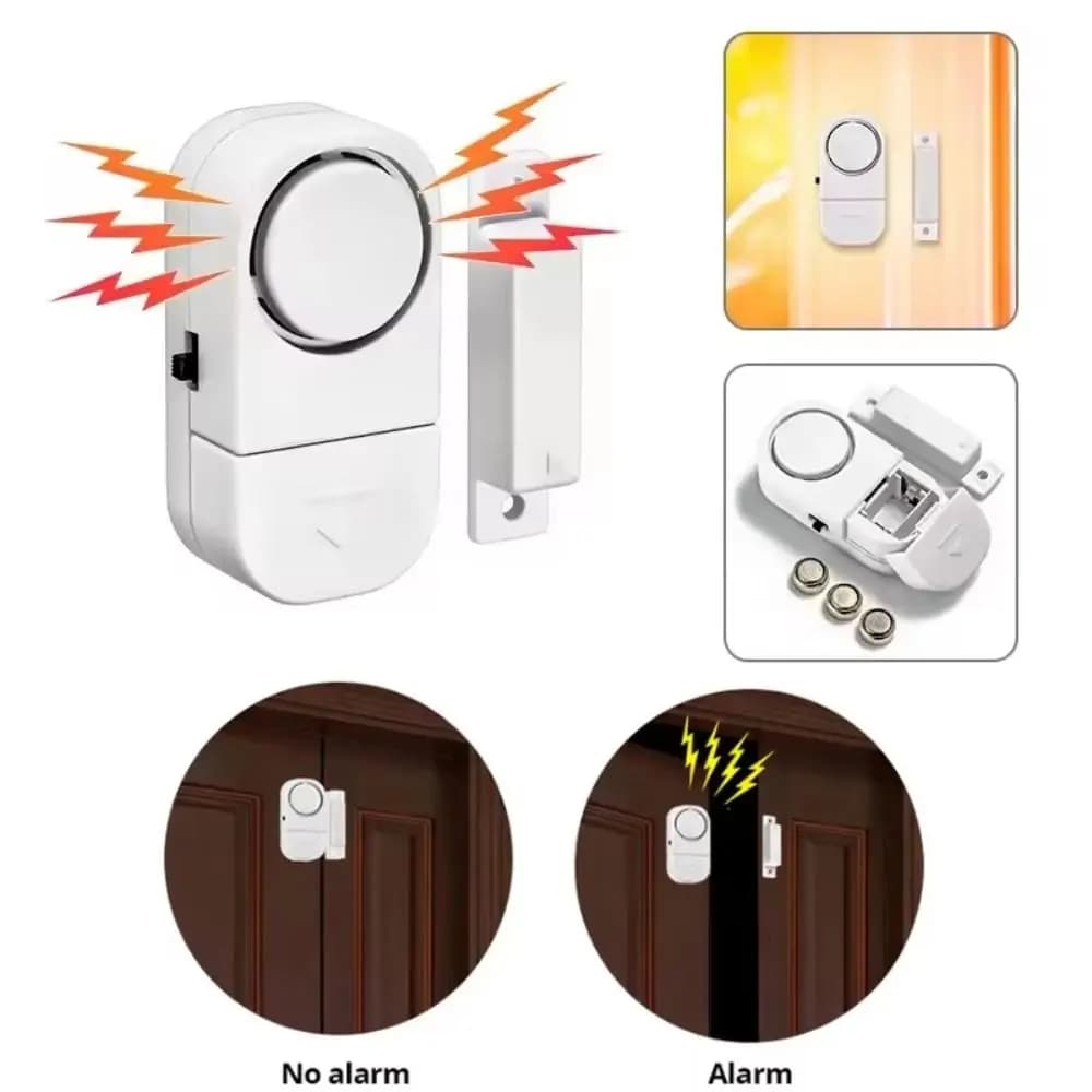 Allarme Antifurto Wireless ad Alto Volume, Facile Installazione, Sensore Magnetico Autoadesivo