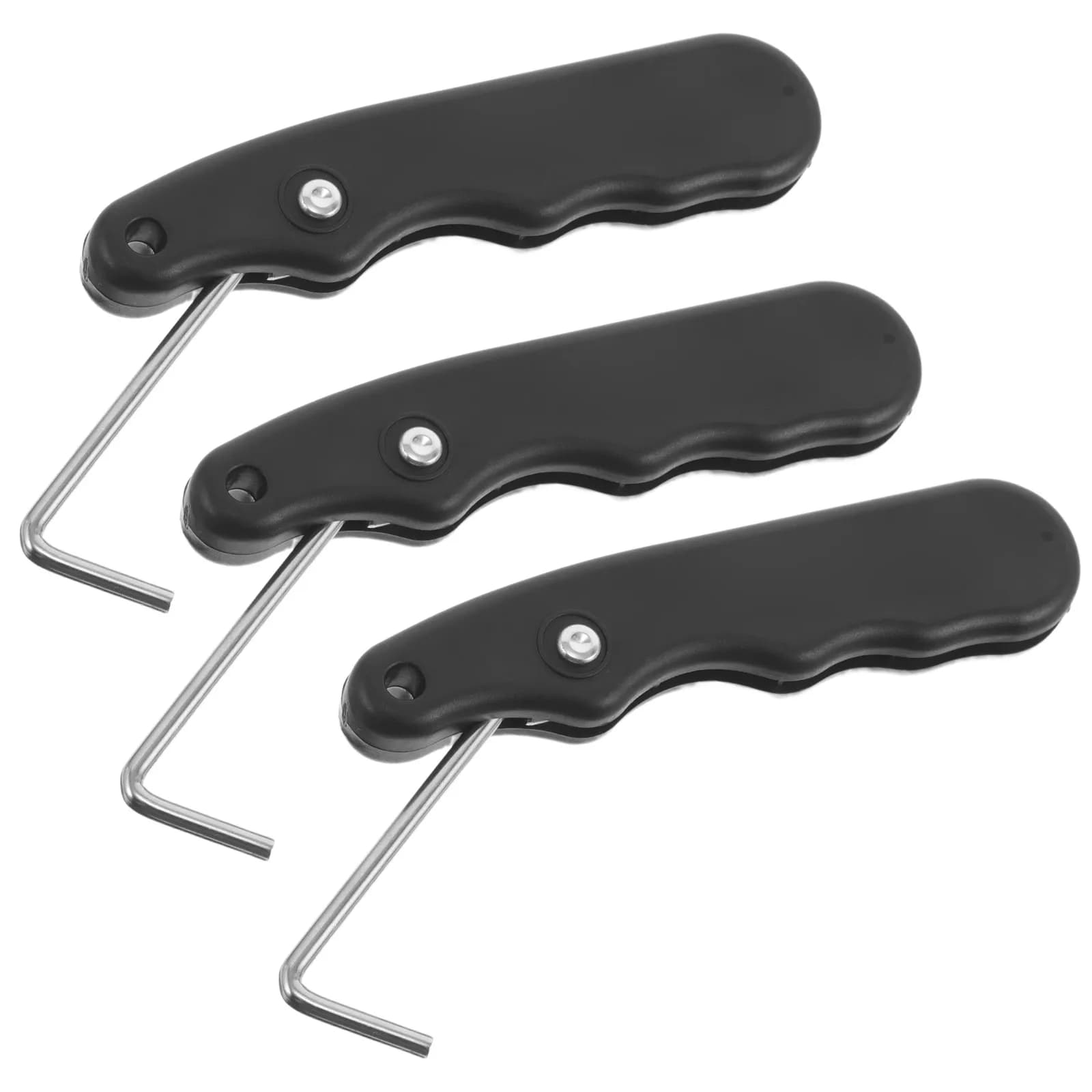 Set di 3 Tendilacci in Acciaio Inox per Pattini da Ghiaccio, Strumento Pieghevole per Fissaggio Lacci, per Hockey e Pattinaggio Artistico
