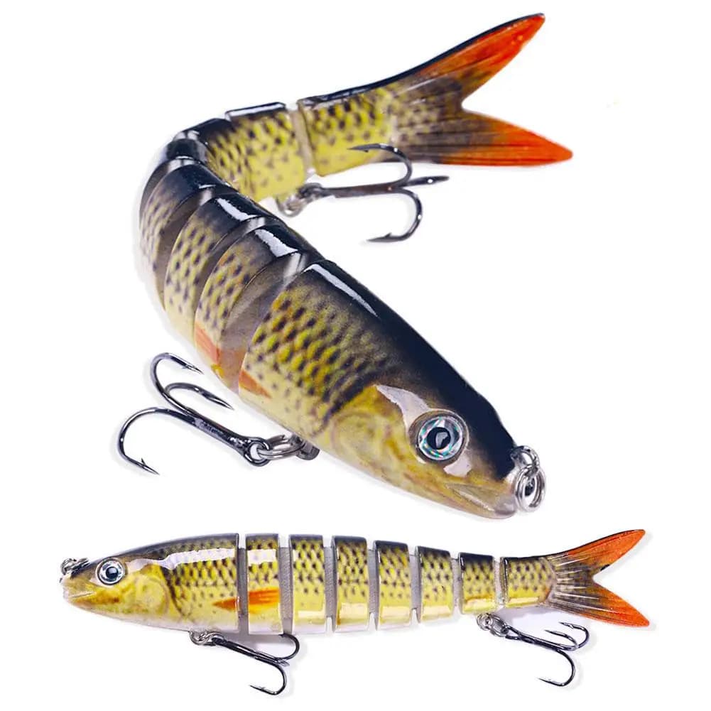 1/3 Pz Swimbait Pike Wobblers Crankbait Richiamo di Pesca Multi Snodato Esca Dura Musky Affondamento Isca Artificia Swimbait richiamo