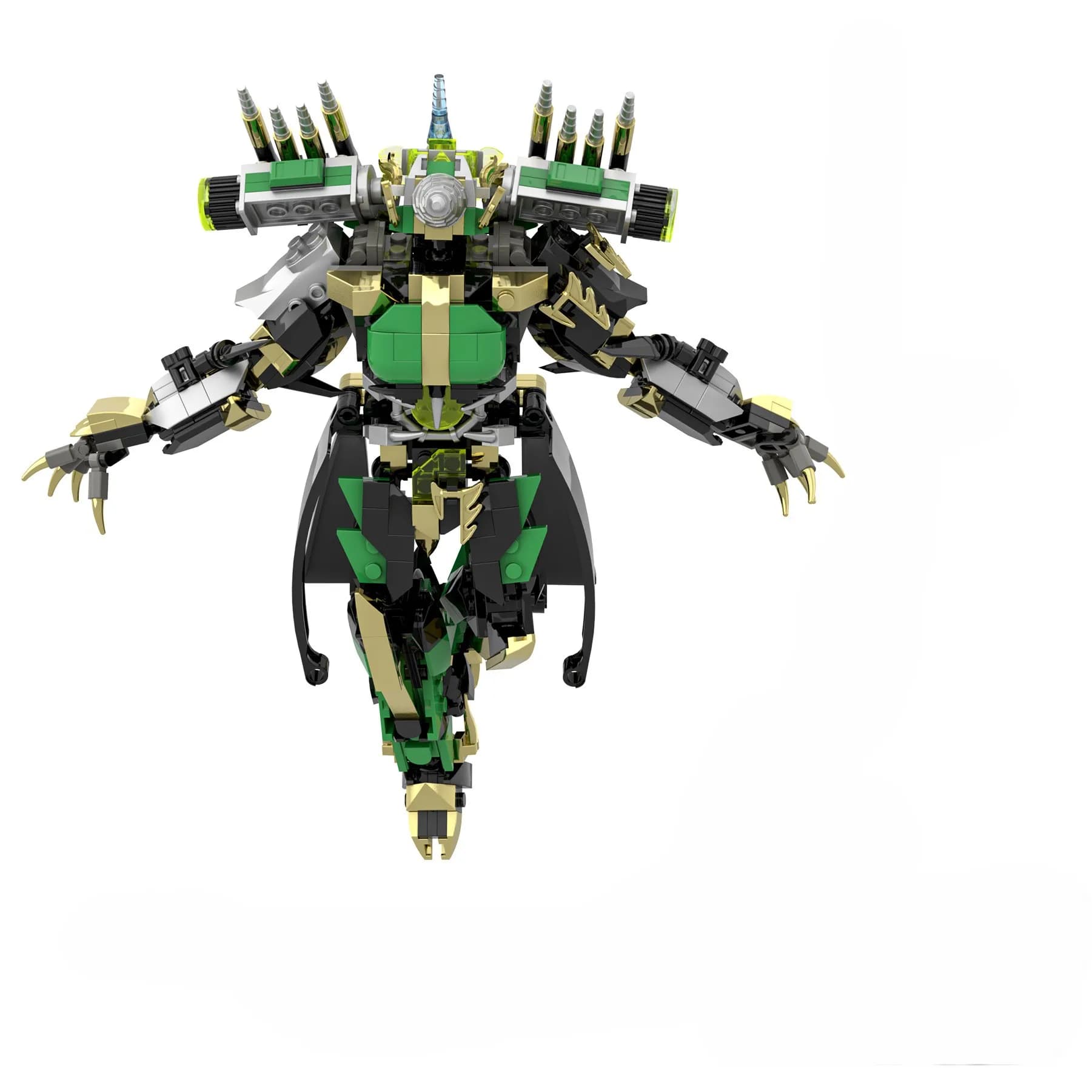 2.0 Green Titan Pencil Woman Warrior Skibidi Toilet Building Blocks Set Guitar Creative DIY Bricks Toys For Kids Christmas Gifts
