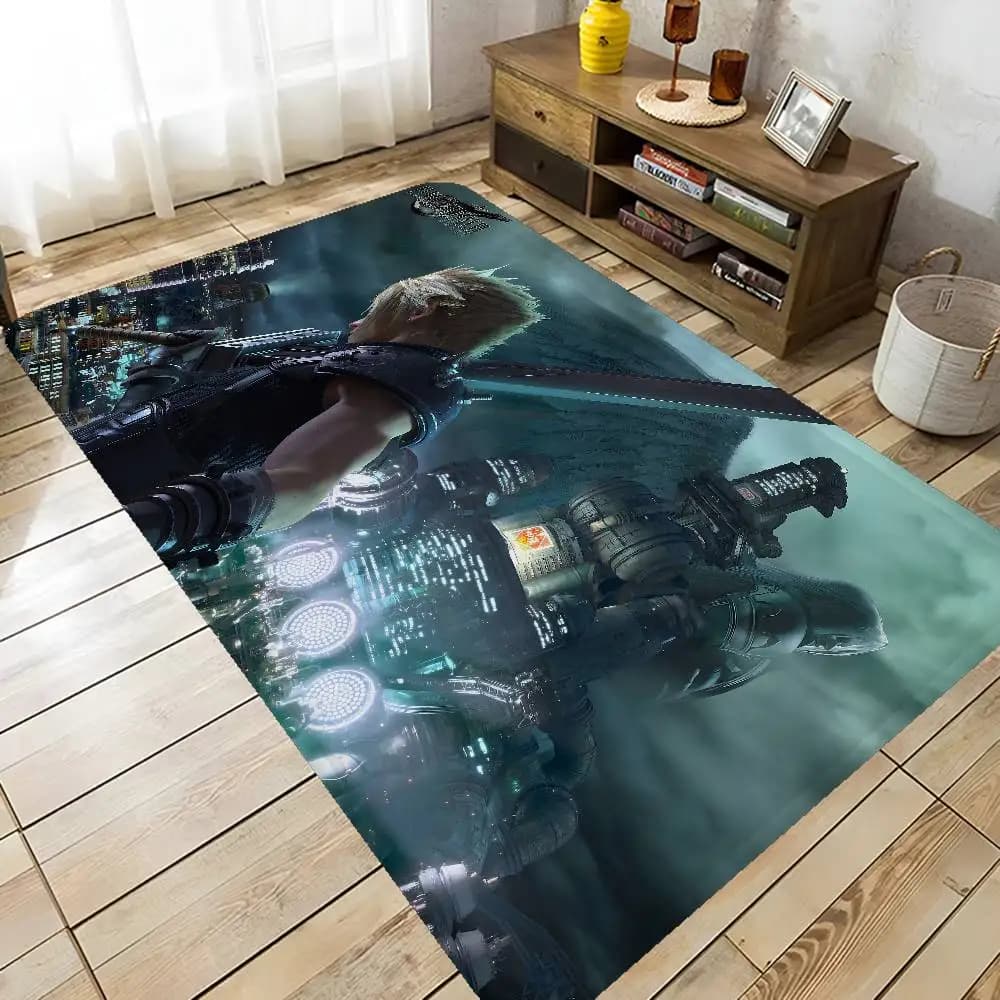 Video Games F-Final-F-Fantasy Kitchen Mat Cheaper Anti-slip Modern Living Room Balcony Printed Modern Home Decor