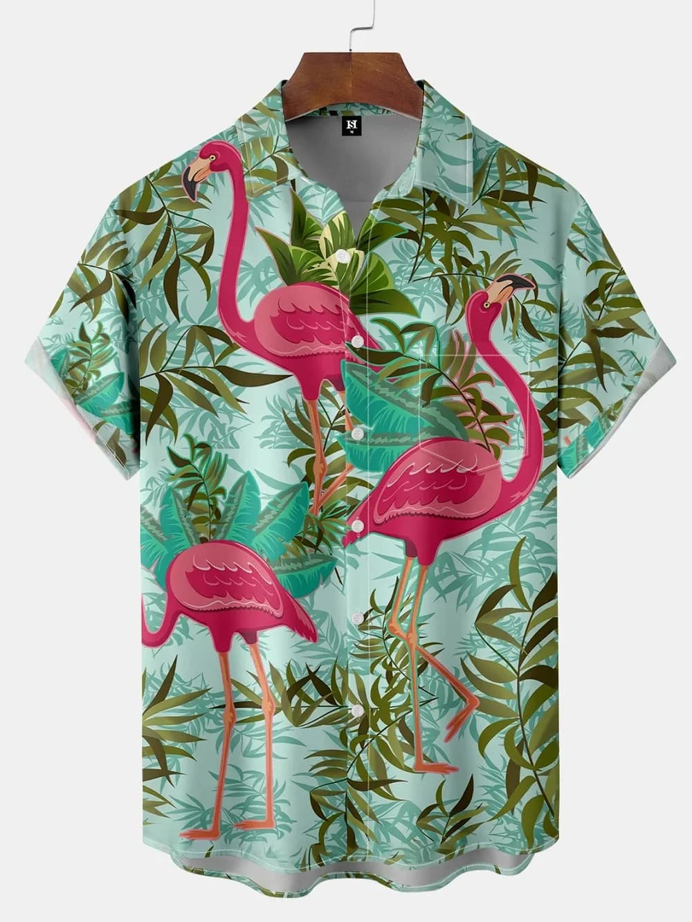Flamingo Hawaiian Men's Shirts Beach Summer Tropic Leaf Print 3D Man Woman Shirt Fashion Short sleeves Vote Top