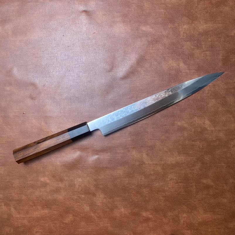 Coltello Sashimi Damasco VG10 Acciaio Lama a taglio singolo Chef affilato Affettare Mannaia per sushi Carne Coltello da cucina giapponese Manico in legno