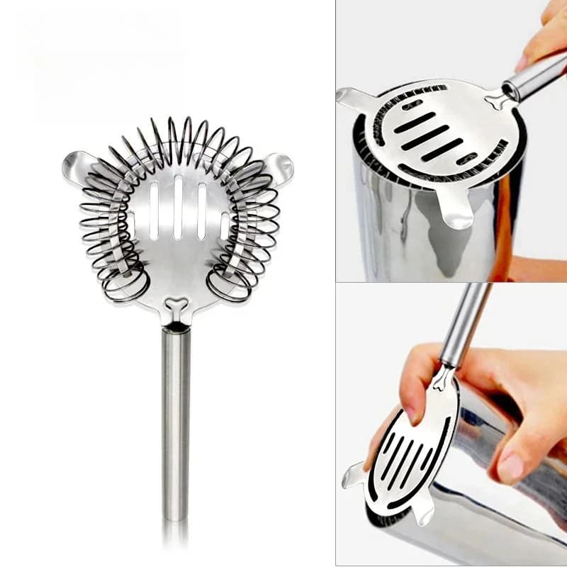 1 pz. Colino Professionale per Cocktail in Acciaio Inossidabile, Strainer per Ghiaccio e Miscelazione, Accessori per Barman