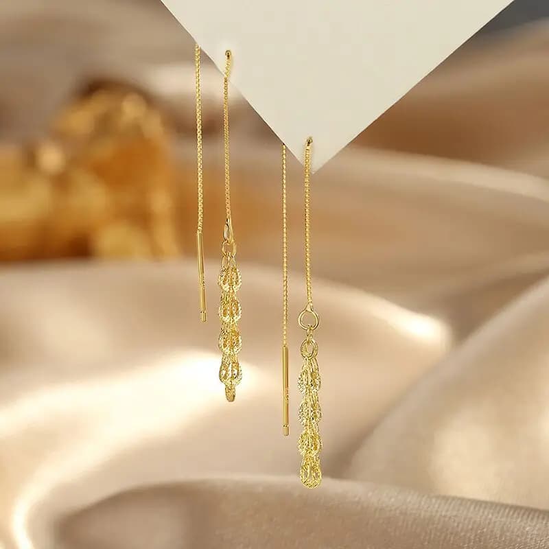 Orecchini con ciondolo alla moda per le donne Orecchini pendenti con nappa lunga coda di pavone Femme Accessori per gioielli da sposa Regali