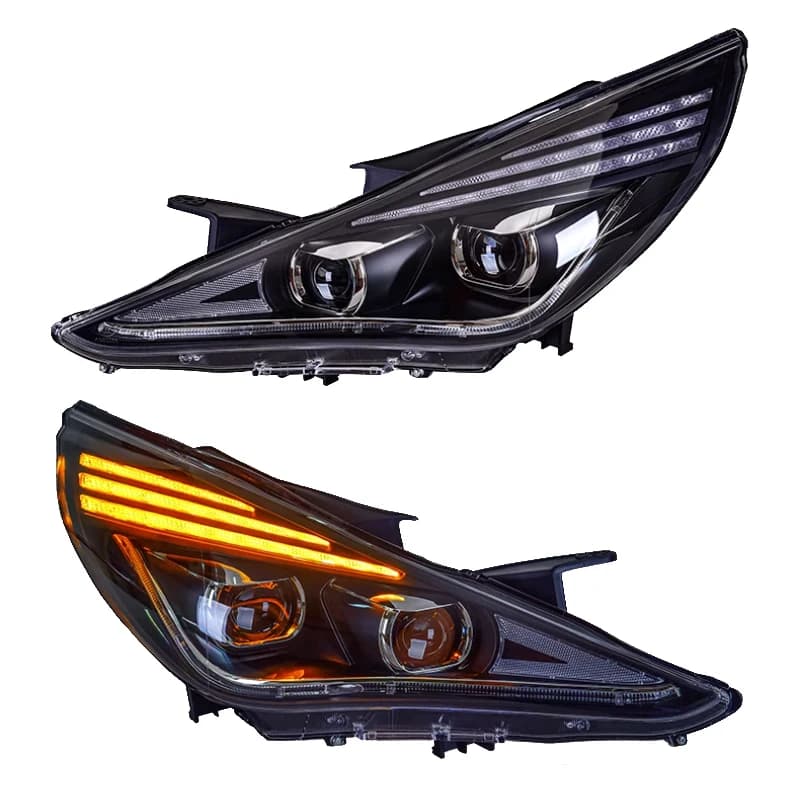 2 Pezzi per Sonata 2011-2015, Accessori Auto, Fari Anteriori, Luci Frontali, Aggiornamento LED, Fari Durevoli