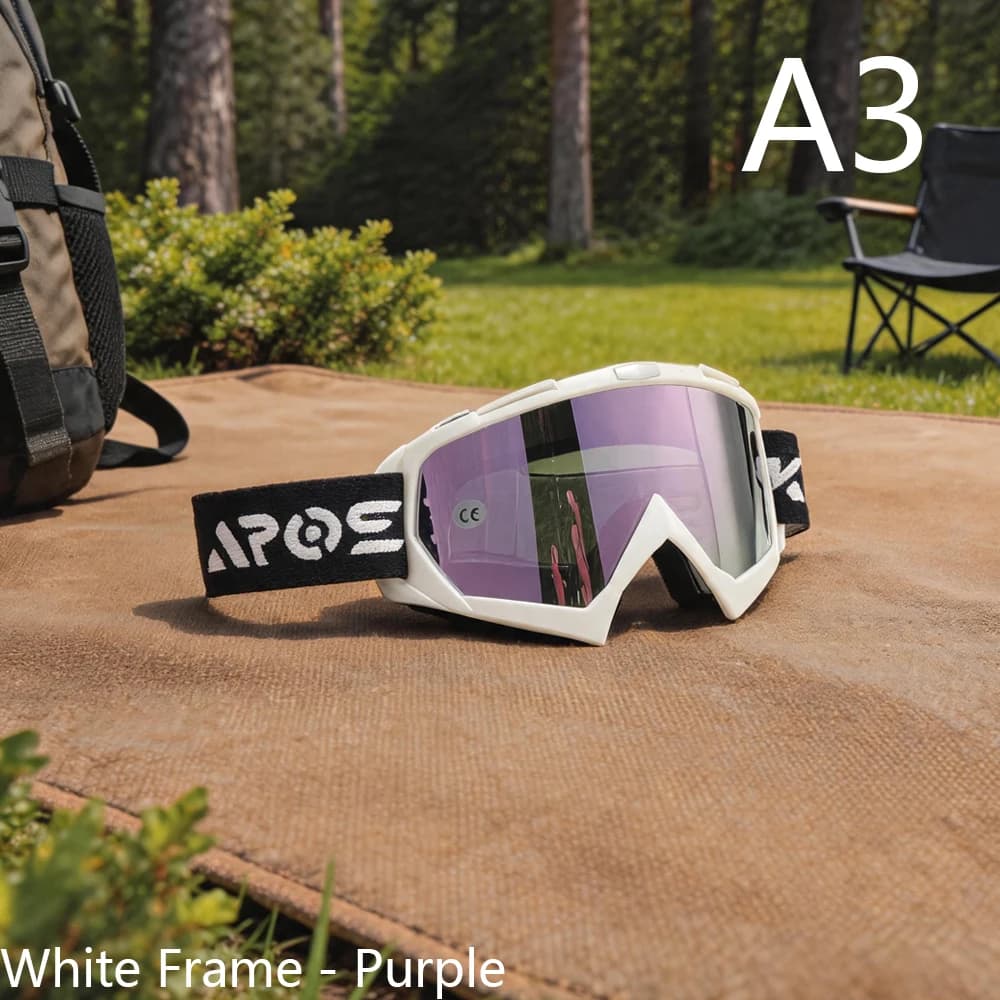 Motorcycle Off-Road Goggles, Windproof Dustproof UV400 Protective Glasses for Motocross Cycling Ski Outdoor Sports