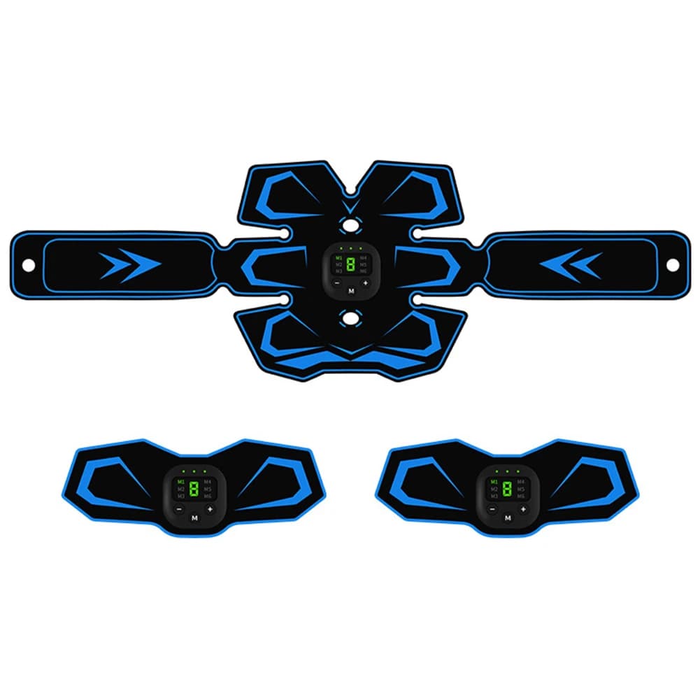 Cintura Dimagrante EMS con Display LED, Cintura Elettrica Smart Trainer Ricaricabile USB per Addome/Braccia/Gambe, per Esercizi a Casa e in Ufficio