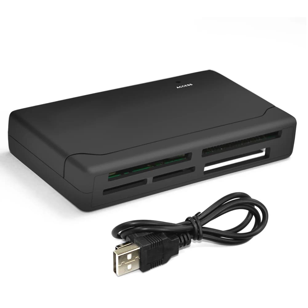 Black All in One Memory Card Reader USB External Card reader SD SDHC Mini Micro M2 MMC XD CF Adapter
