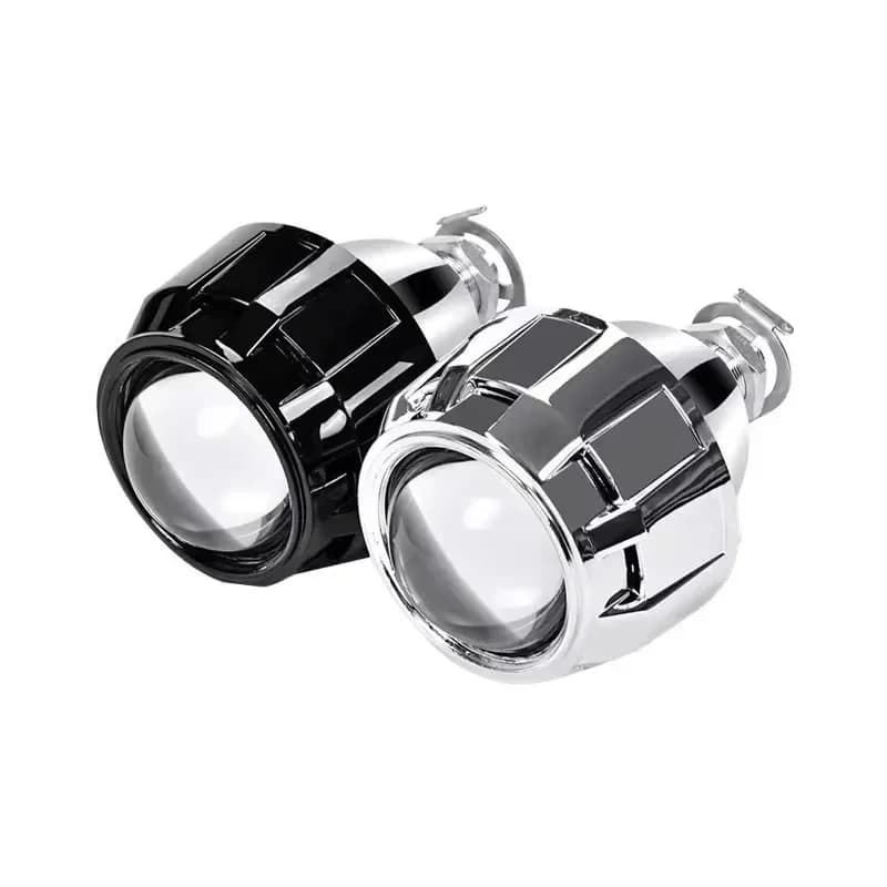 Faro Proiettore Bi-Xenon HID Universale da 2,5 Pollici per Moto e Auto, Compatibile con Lampadine H1, H4, H7, Lente Mini Bi-Xenon Retrofit
