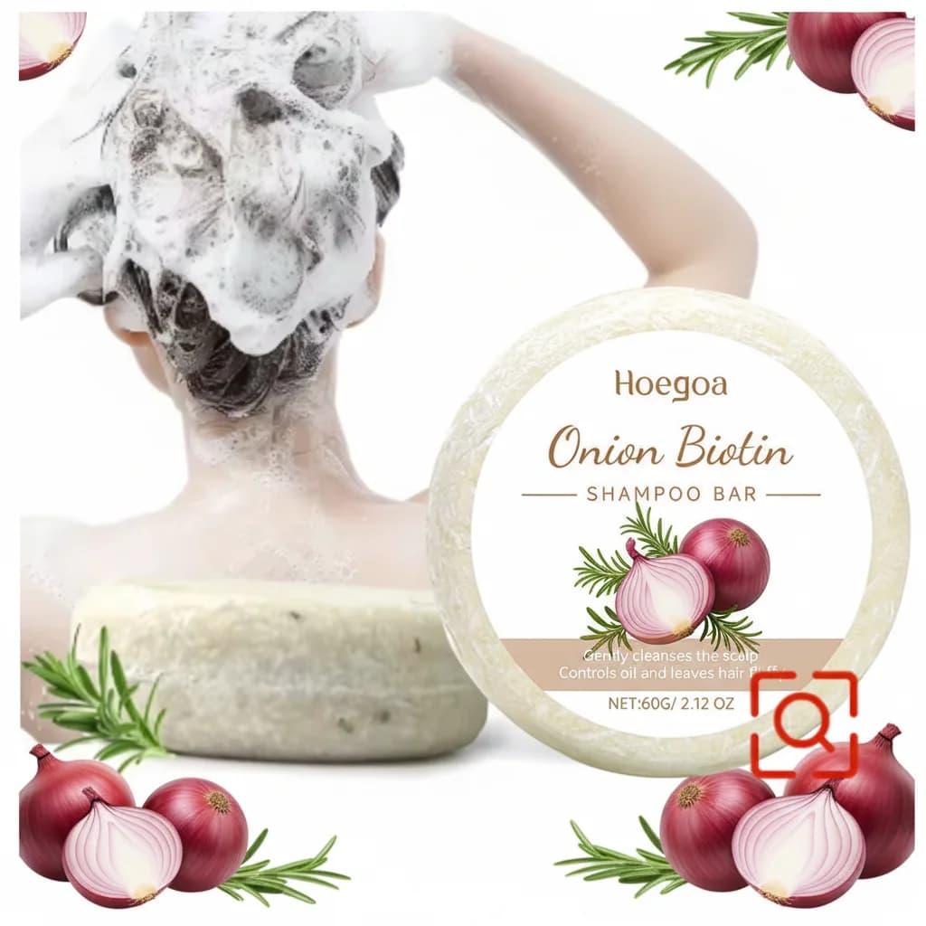 Onion shampoo to the biotin for voluminous hair and smooth | Nutrition Hydrating and Refreshing | Strengthens glossy hair