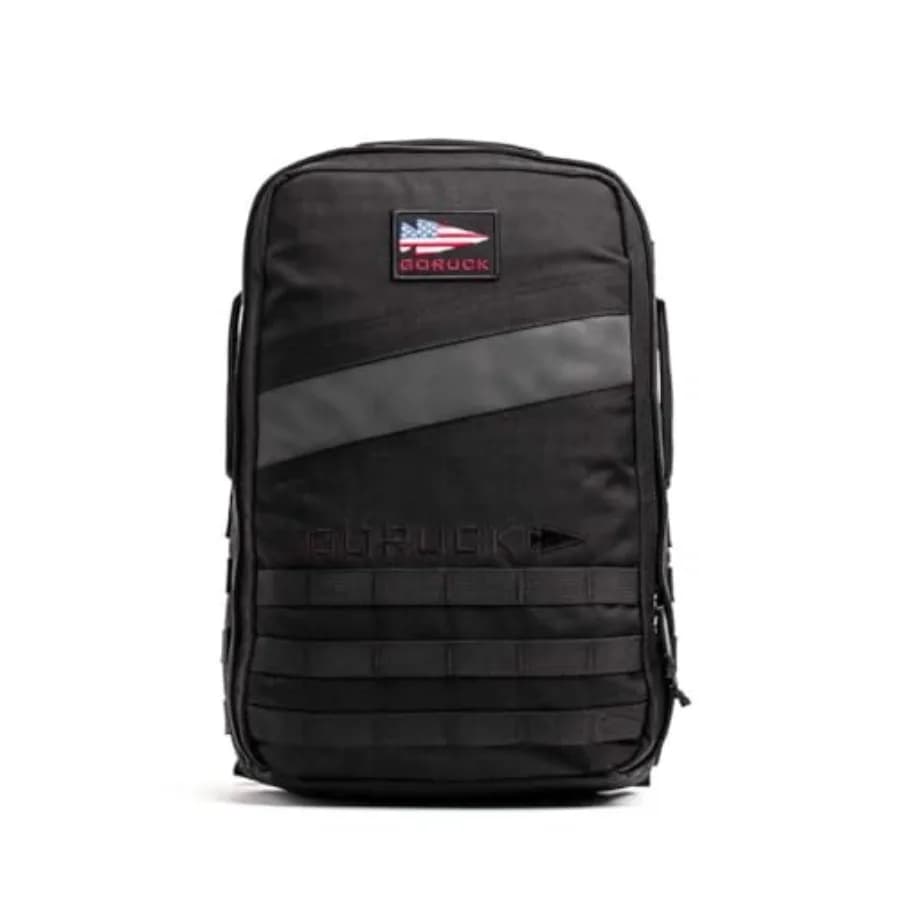 Zaino Rucker 4.0 20L Nero per Allenamento con Pesi, Zaino Militare con Tasca per Piastra e Imbottitura Extra S