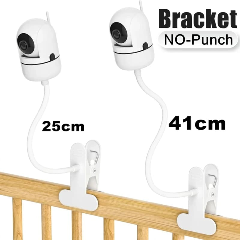 Supporto Flessibile Portatile da 41 cm per Fotocamera, Braccio Regolabile Pieghevole, Clip Senza Foratura per Monitor Bambino e Webcam, per Scrivania, Sedia, Palo