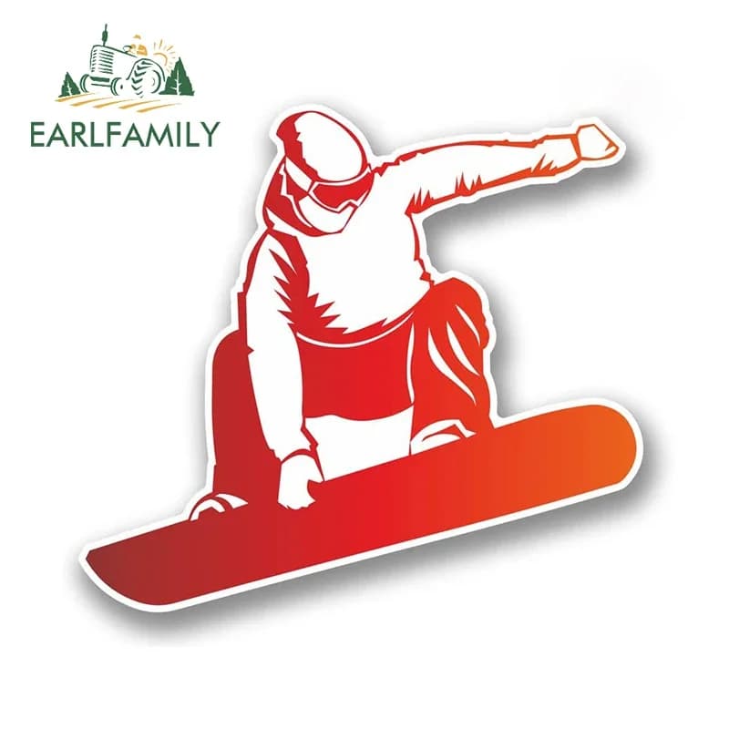 EARLFAMILY 13 cm x 11,9 cm for Snowboard Car Stickers Fine Vinyl Car Wrap Decal bumper Sun protection Waterproof Suitable for VAN RV
