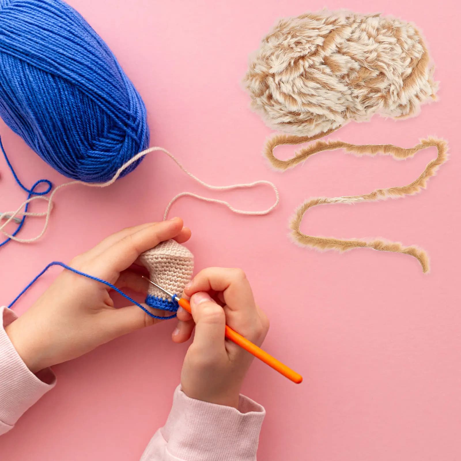1 Rotolo di Filato per Uncinetto in Poliestere Morbido e Confortevole per Decorazioni Domestiche, Abbigliamento, Sciarpe e Cappelli