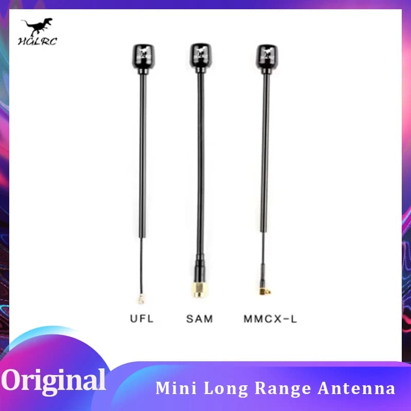 HGLRC Mini Long Range Hammer Antenna Mini RHCP LHCP Spin SMA IPEX MMCX Angle 5.8G 2.5dBi 135mm For RC FPV Racing Drone