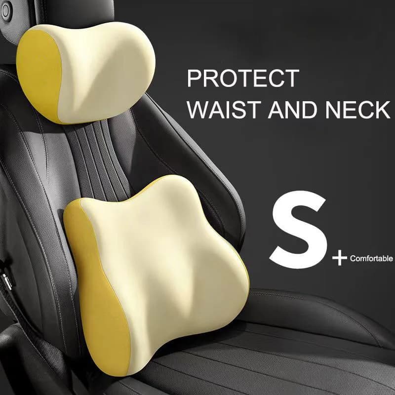 Poggiatesta per auto Collo Memory Foam Cuscino per collo per auto Supporto per la schiena lombare protettivo Cuscino traspirante Cuscino per la schiena Allevia lo stress