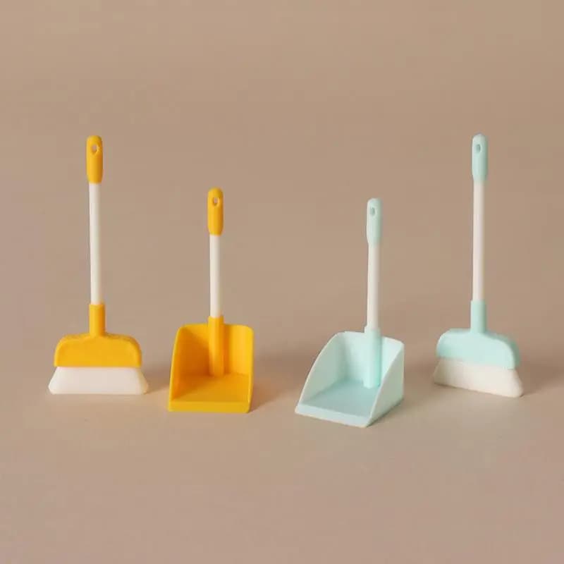 Set of 1/5 Cleaning Tools for Doll House, Toy Decoration, 1:12 Miniature Kit with Brush and Palette, Miniature Scene Accessories