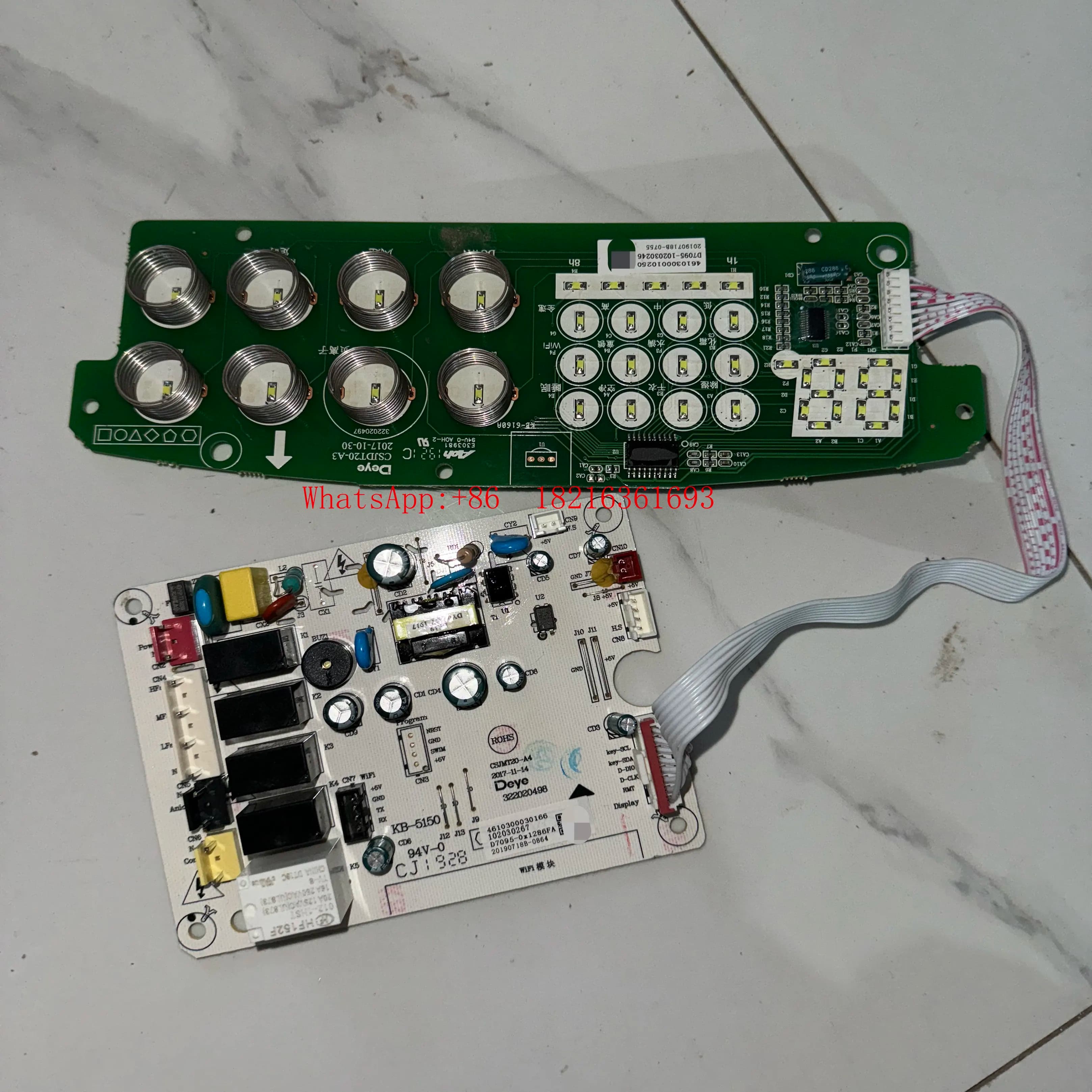 Scheda di controllo del deumidificatore DYD-T22A3 Collegamento del circuito della scheda principale, sonda della temperatura del tubo