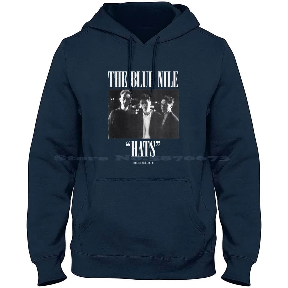 The Blue Nile "Hats" White Text 100% Pure Cotton felpa con cappuccio Tshirt The Blue Nile Hats una passeggiata sui tetti 1989 scozia
