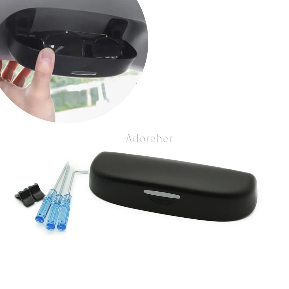 Compatible for Audi A4 B8 B9 A3 8V Q3 Q5 Q7 Black Car Sunglasses Storage Box Glass Case Car Accessories