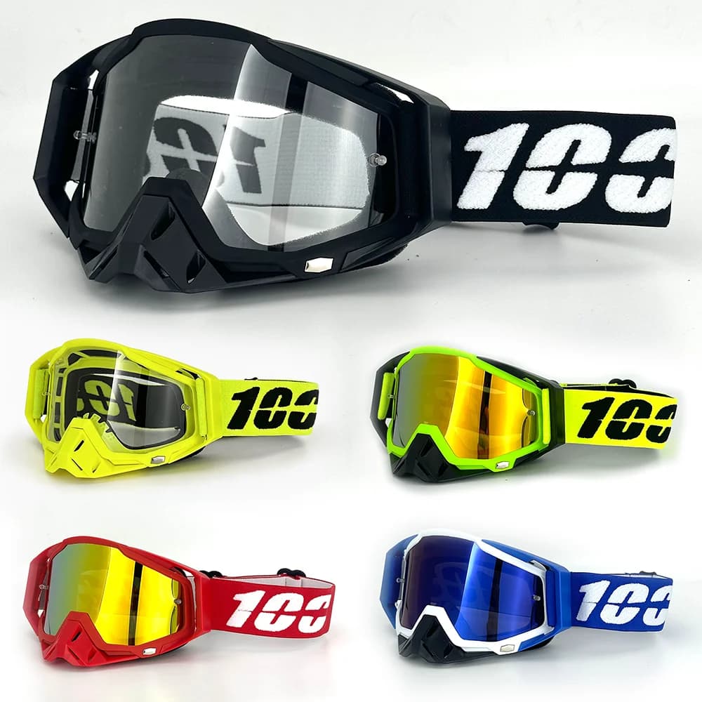 Occhiali per Casco Moto, Unisex, Antivento UV400, Protezione per Motocross, Fuoristrada, MTB, ATV, Sci e Corse