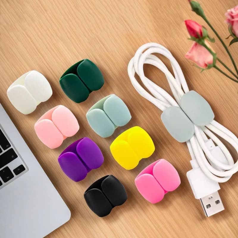 Clip per cavi portatili Gestione dei cavi di ricarica USB da tavolo Organizzatore di cavi riutilizzabile Protezioni per cavi Home Office