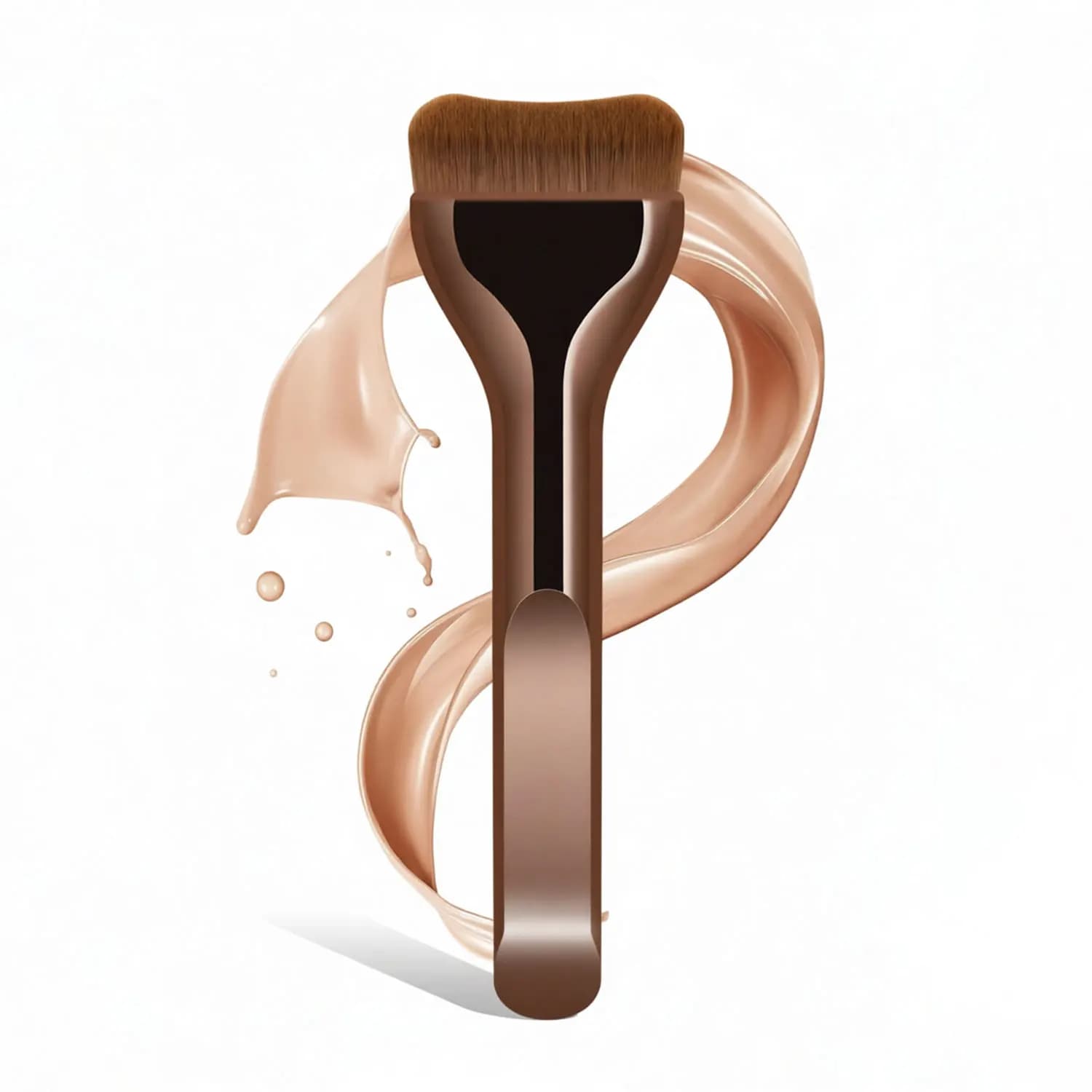 1pcs Soft Touch Makeup Brush, Professional Foundation, Concealer, Powder, Blush & Contour Brush, Travel Beauty Tool Gift