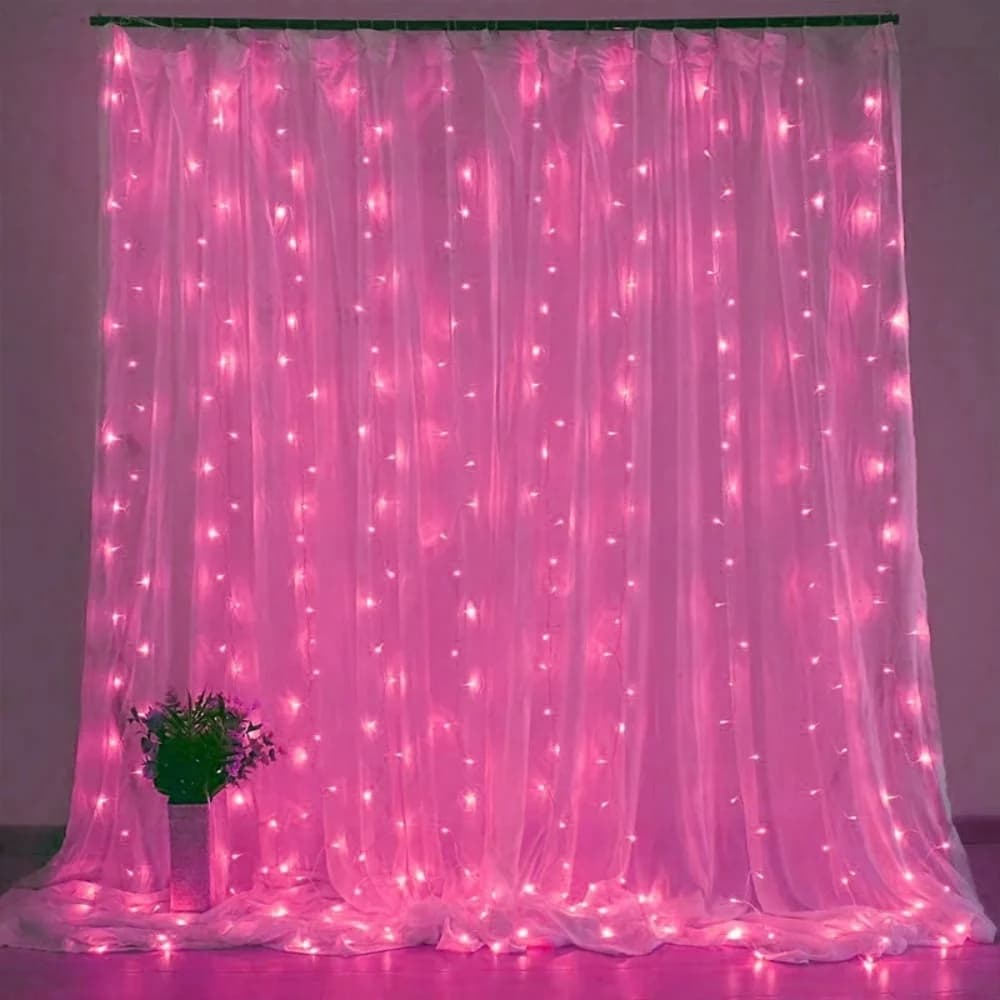 USB Power 6/4/3m LED Curtain Garland Fairy Lights Festoon Ramadan Eid Mubarak Wedding Home Room 2026 Valentine's Day Decoration