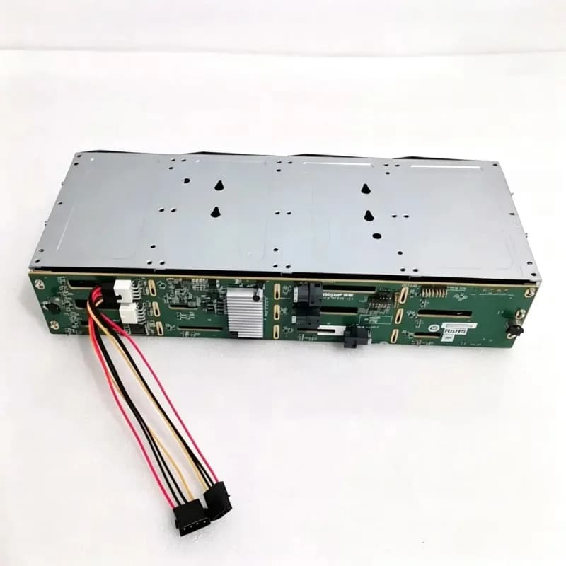 12‑Bay 3.5" Hot‑Swap HDD Cage, SFF‑8087 Mini SAS Backplane D‑Type 4Pin Molex Power for Server NAS Storage