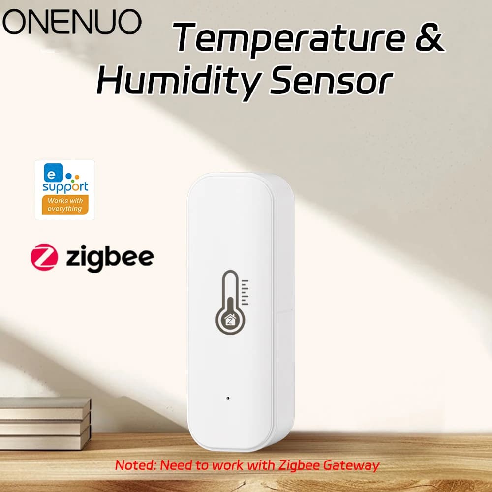 Ewelink ZigBee Sensore intelligente di umidità della temperatura Alimentato a batteria Controllo APP Termometro Igrometro Controller per Alexa Google
