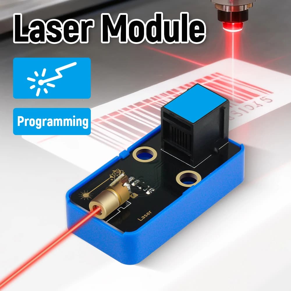 3/5 PCS Kidsbits STEM Laser Sensor Module RJ11 6P6C Port for Arduino, Microbit,Raspberry Pi Compatible with Lego Blocks