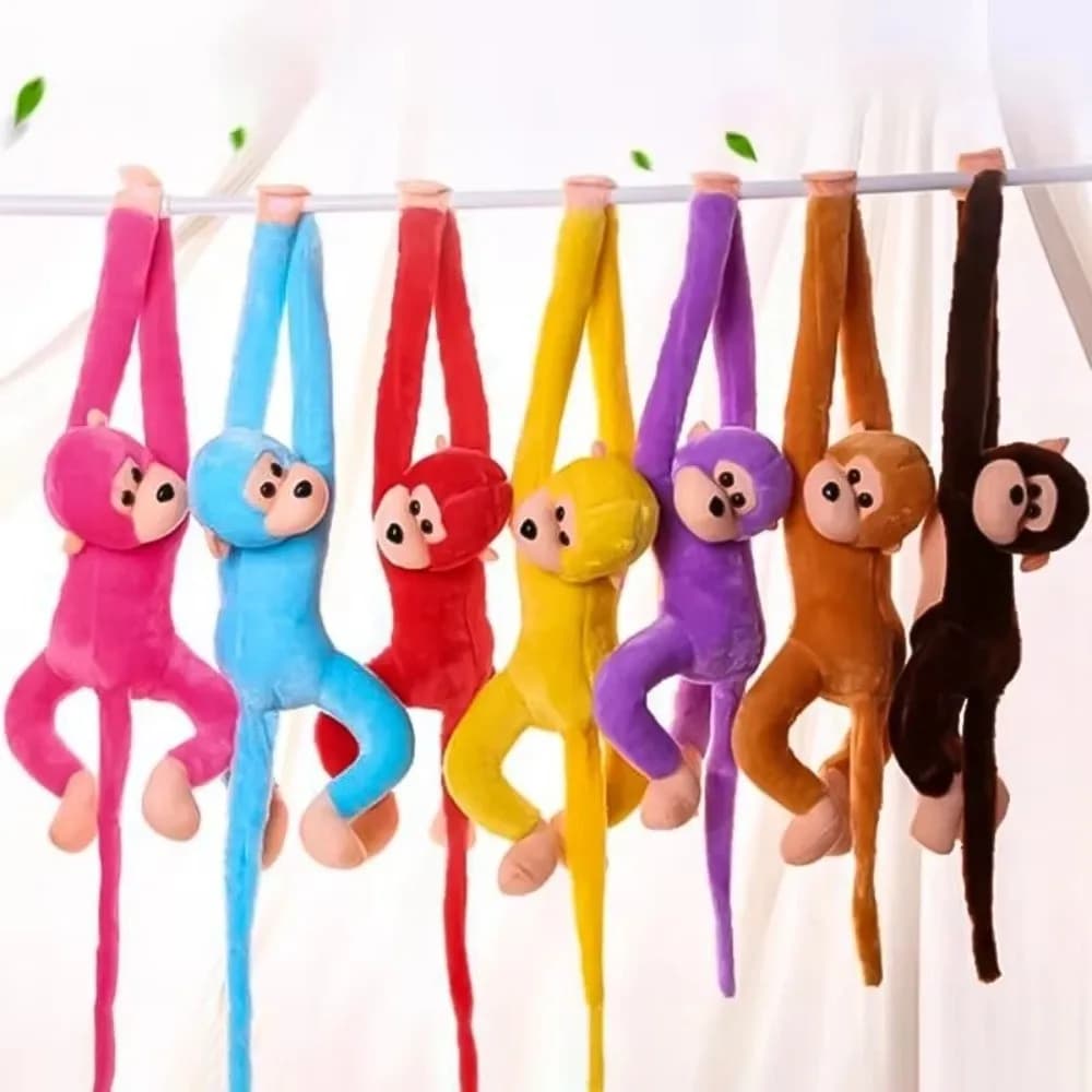 Portable Colorful Long Arm Monkey DIY Children's Stuffed Animal Toy Soft Hanging Stuffed Doll Long-armed Monkey Ornaments