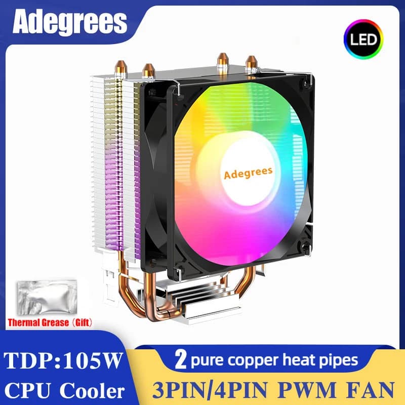 Dispositivo di raffreddamento della CPU 3Pin/4Pin PWM CPU Processore di raffreddamento per Intel LGA 1366 1150 1151 1155 1700 2011 X99 X79 AMD AM3 AM4 Ventola del radiatore del PC