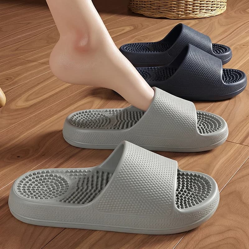 Plus Size Thick Bottom Massage Slippers Women Summer Soft Sole Platform Home Slides Woman Comfortable Non Slip Beach Flip Flops
