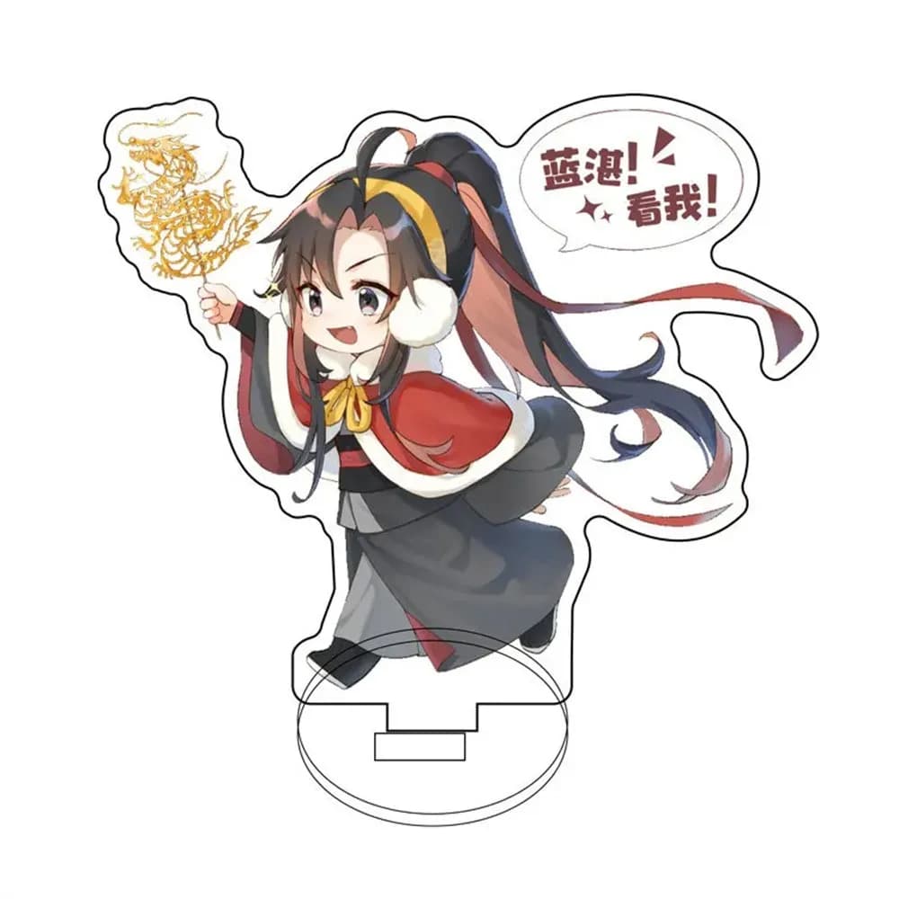 Anime 15CM Mo Dao Zu Shi Figure Cosplay Acrilico Modello di supporto Piastra Decorazione da scrivania In piedi Segno prop Ventole Regali di compleanno