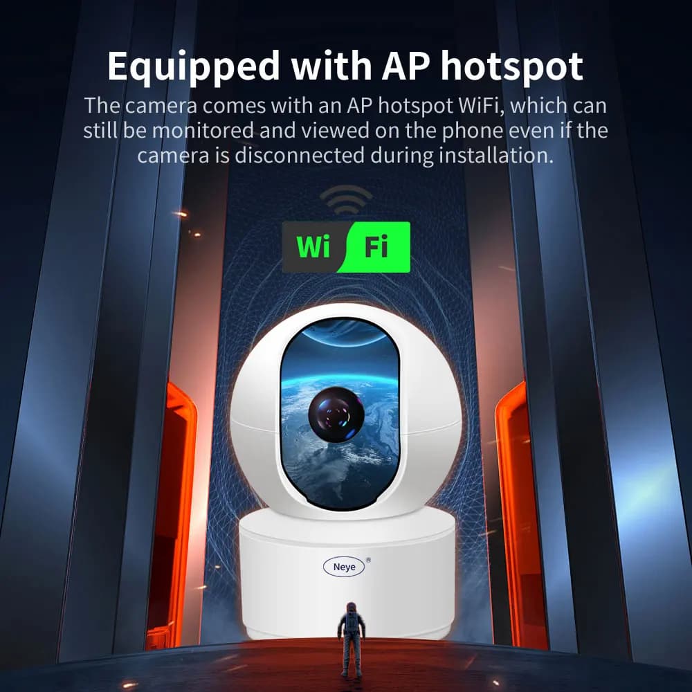 Neye S5 8MP 4K PTZ WiFi Smart Home Camera Home Indoor Baby/Anziani/Monitor per animali domestici Telecamera panoramica di sicurezza interna a 360 gradi