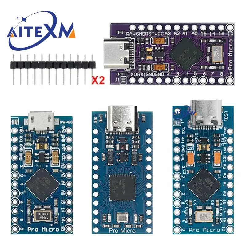 Pro Micro ATMEGA32U4 5V/16MHZ module With bootloader for MINI USB/Micro USB arduino with 2 pin header lines for arduino