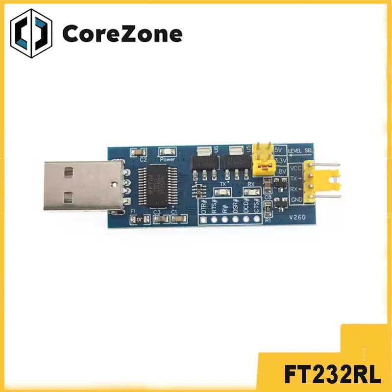 FT232RL Serial Adapter Module from USB to TTL Level Converter 5V/3,3V/1.8V UART download cable for Arduino