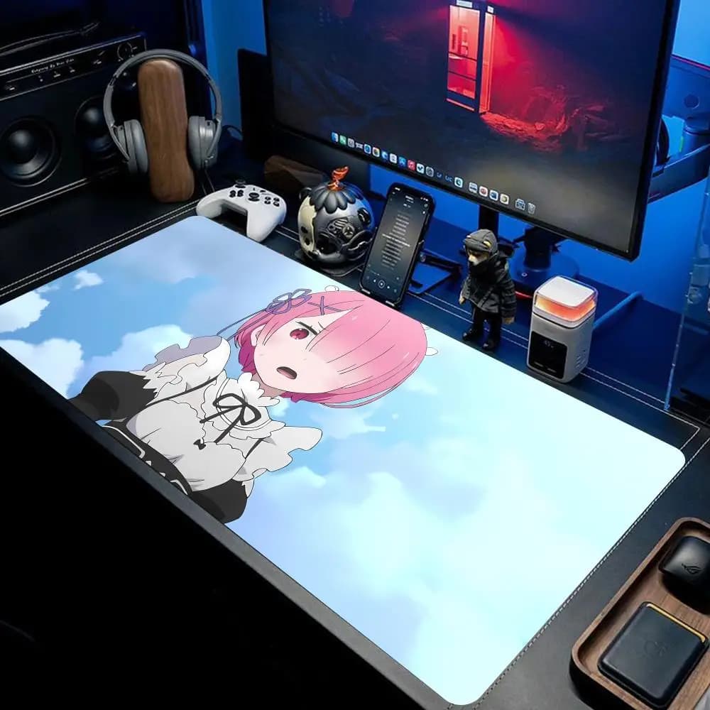 Tappetino per mouse Ram e Rem, tappetino per tastiera grande, tappetino per mouse da gioco in gomma antiscivolo, tappetino per mouse per laptop