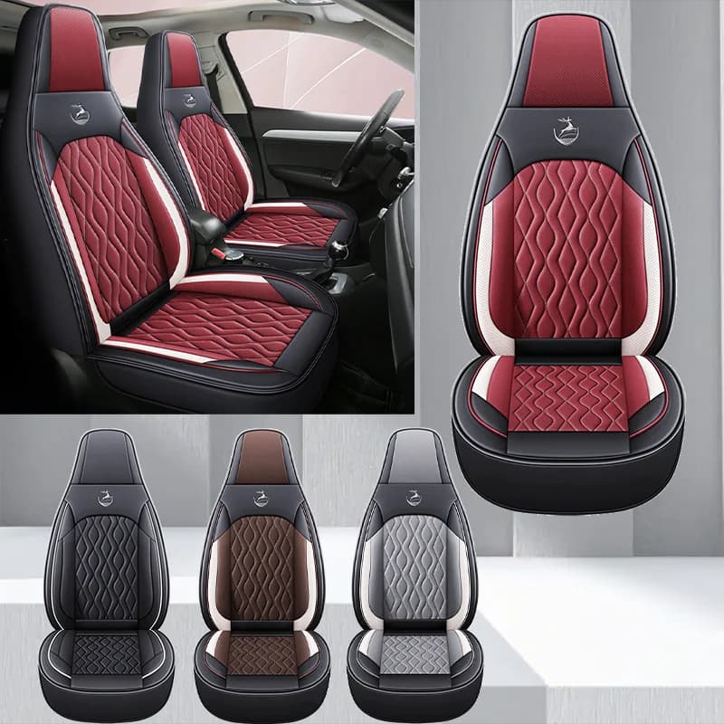 Single Universal Car Seat Cover: Full PU Leather Cover (transpirant and durable), suitable for all seasons for most cars