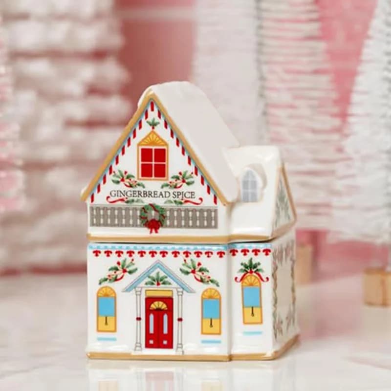 Set di case delle spezie del villaggio delle vacanze di Natale Ornamento dipinto Barattolo di condimento Decorazione del controsoffitto della cucina Regalo del festival delle feste