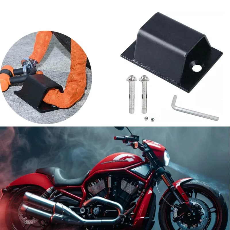 Motorcycle Anti-Theft Ground Anchor Heavy Duty Motorbike Motorcycle Floor Ground Anchor Wall Anchor Anti Theft Chain Lock Point