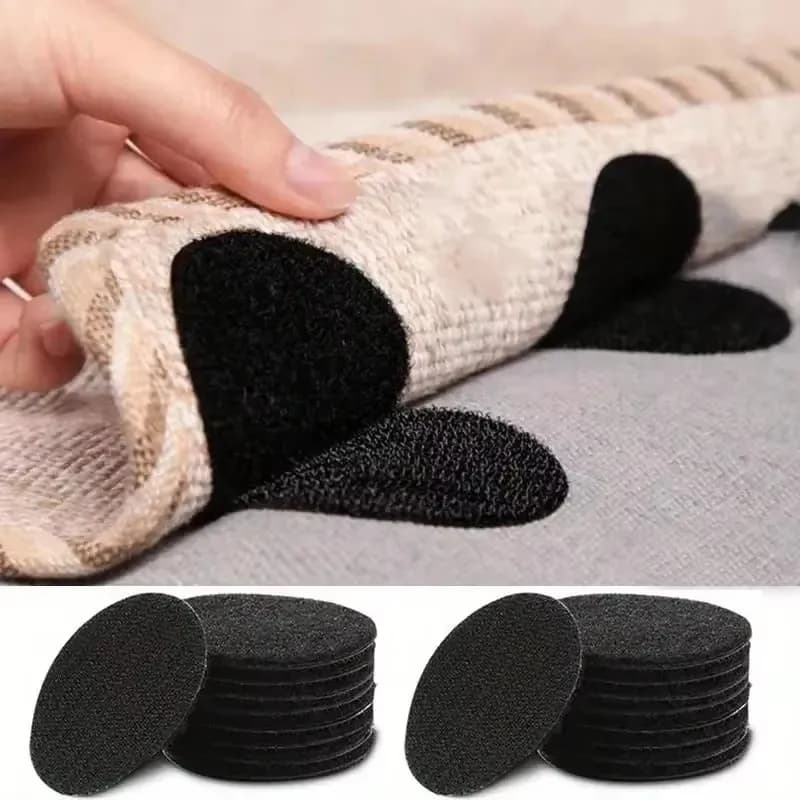 Nastro adesivo Velcros uso domestico ritocchi chiusura tampone nero Patch fissa tappetino biadesivo Grip Strap abbigliamento fai da te autoadesivo