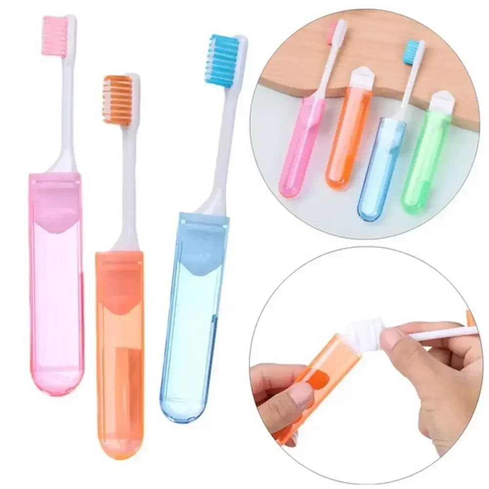 New foldable portable travel toothbrush outdoor portable soft toothbrush oral cleaning tool business travel toothbrush