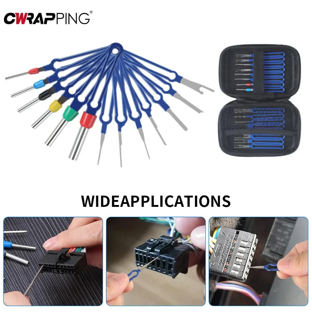 Set da 41 pezzi per rimozione terminale auto cablaggio elettrico kit estrattore pin connettore a crimpare utensili manuali per riparazione terminale per automobili