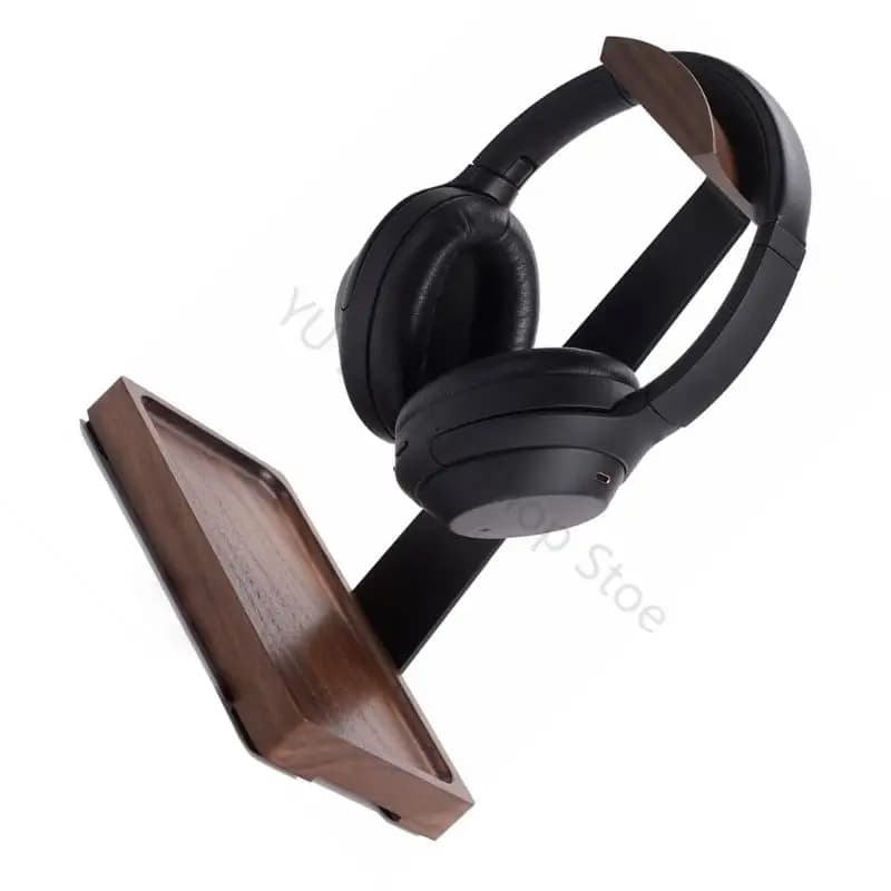 96BA Headset Stand Detachable Headphone Holder Gaming Headset Bracket Wooden Earphone